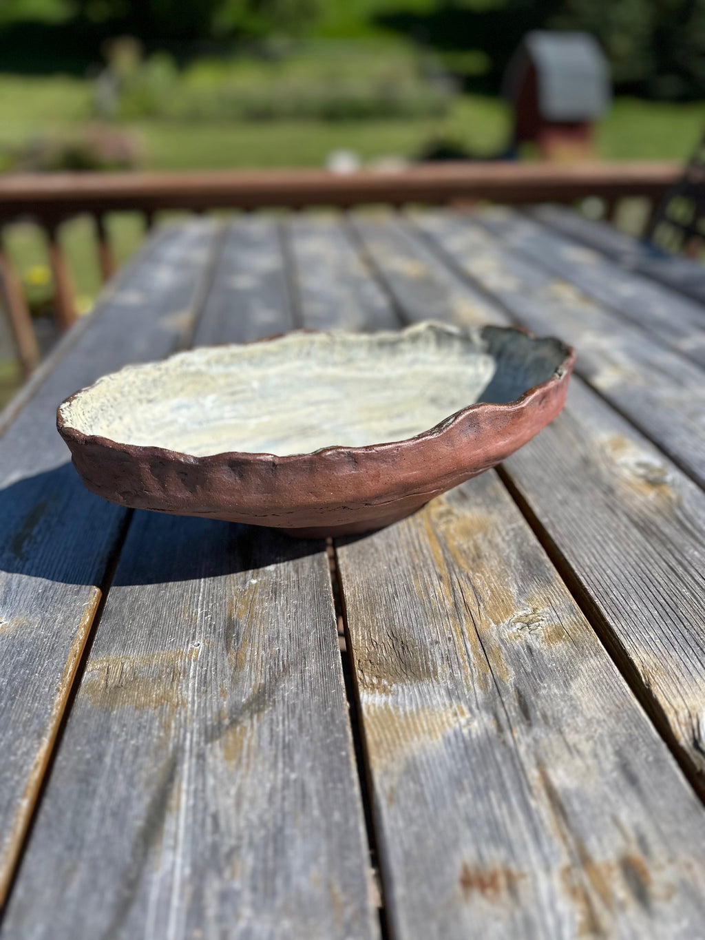 Serving bowl- country kitchen speckled cream image 0