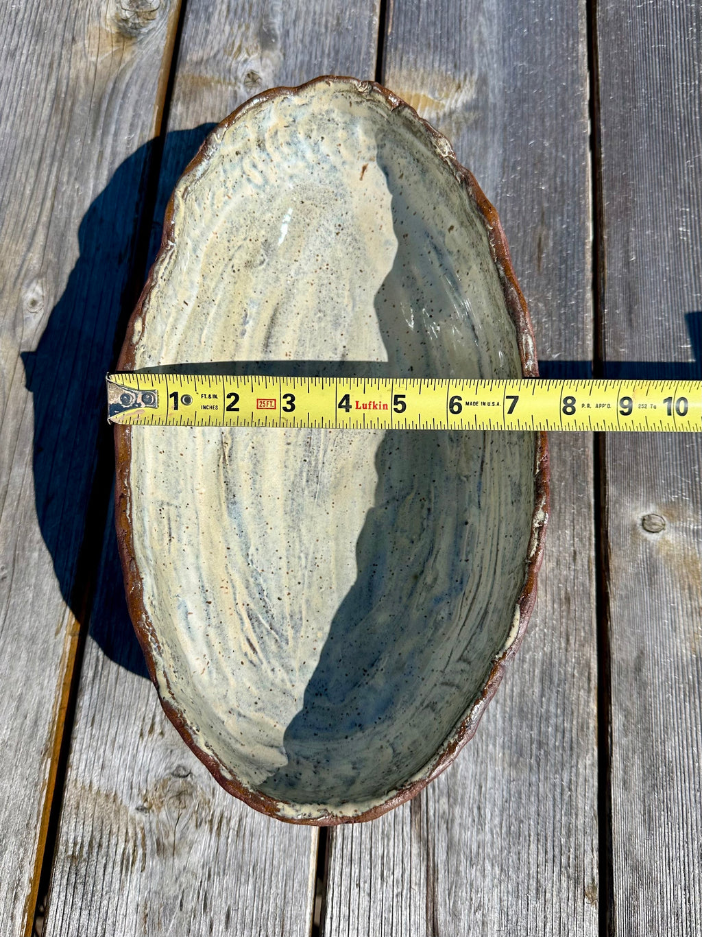 Serving bowl- country kitchen speckled cream image 4
