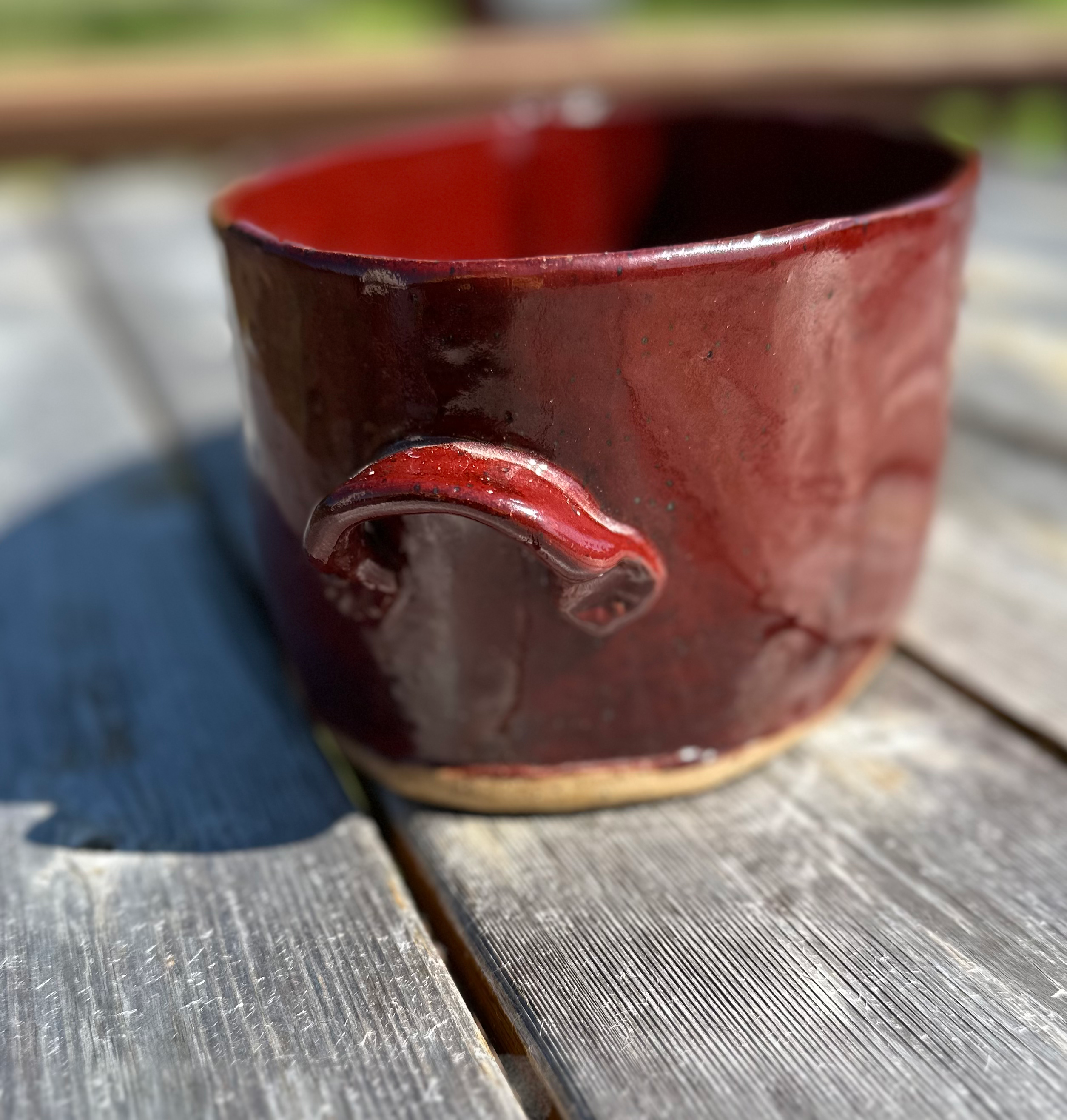 Huge Baking/ Serving dish- red, red rabbit image 2