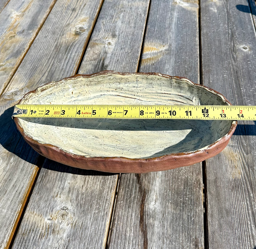 Serving bowl- country kitchen speckled cream image 3