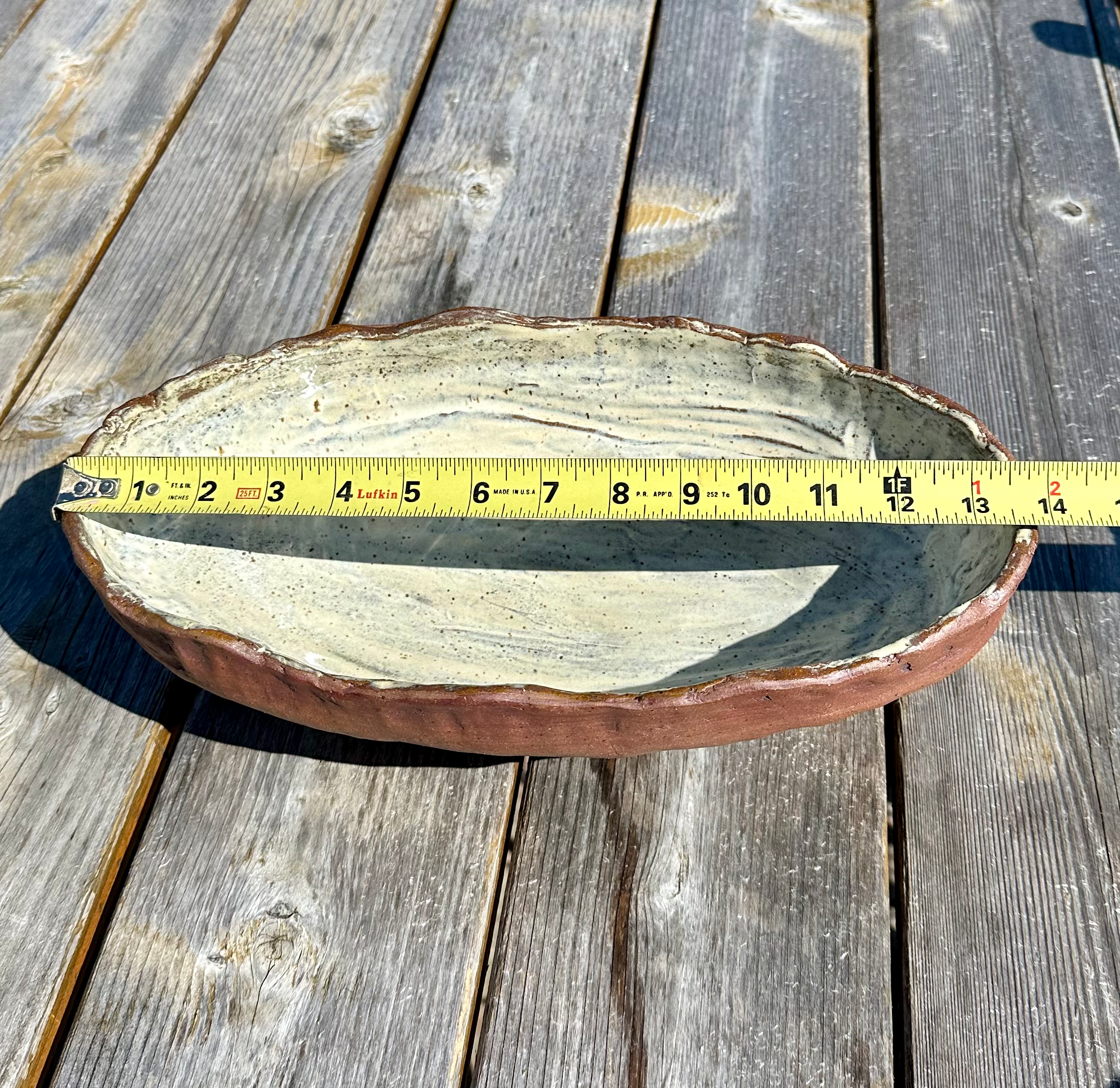 Serving bowl- country kitchen speckled cream image 3